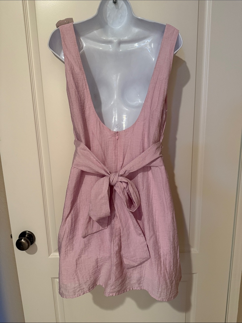 CIDER Pink Bow Tie-Back Linen Blend Sundress XL